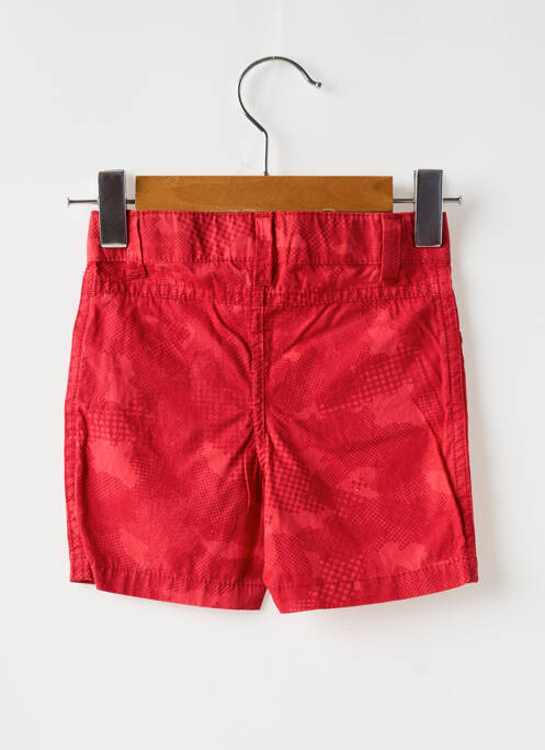 Short tissage popeline taille ajustable rouge 3 POMMES garcon