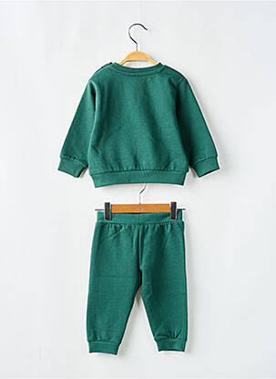Ensemble de sport col rond vert LOSAN garçon