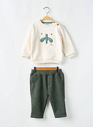 Ensemble de sport col rond vert NOUKIE'S garcon