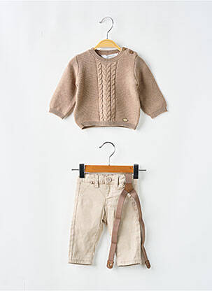 Ensemble pantalon maille tricot marron MAYORAL garçon