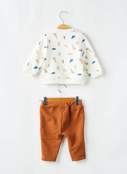 Ensemble pantalon taille élastique marron NOUKIE'S garcon