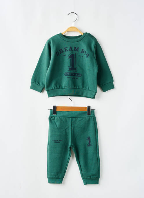 Ensemble de sport col rond vert LOSAN garcon