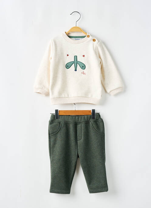 Ensemble de sport col rond vert NOUKIE'S garcon