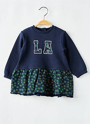 Robe courte manches longues manches longues bleu LOSAN fille