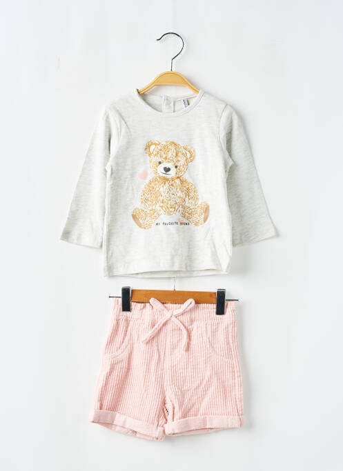 Ensemble short rose LOSAN pour fille