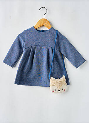 Robe courte manches longues manches longues bleu MAYORAL fille