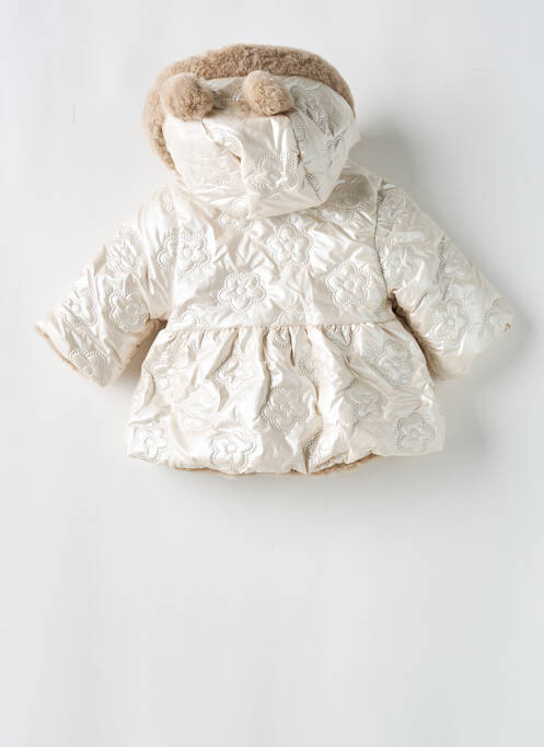 Manteau long coupe cintrée a capuche beige MAYORAL fille