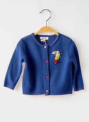 Gilet manches longues resserrée sur le bas bleu CATIMINI fille