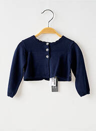 Gilet manches longues col rond bleu BOBOLI fille