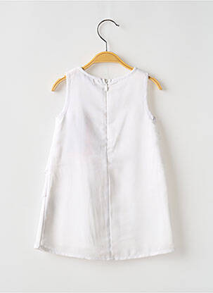 Robe mi-longue sans manche sans manche blanc 3 POMMES fille