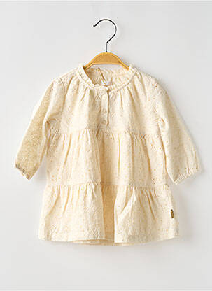 Robe mi-longue doublure manches longues beige NOPPIES fille