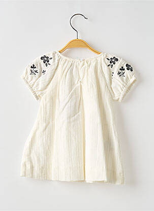 Robe mi-longue manches courtes manches courtes beige MAYORAL fille