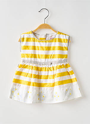 Robe mi-longue sans manche sans manche jaune BOBOLI fille