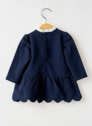 Robe mi-longue fermeture pressionnée manches longues bleu MAYORAL fille