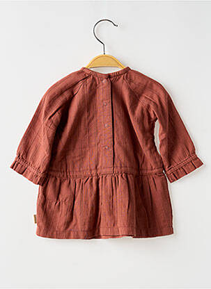 Robe mi-longue doublure manches longues orange NOPPIES fille