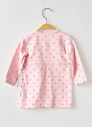 Robe mi-longue fermeture pressionnée manches longues rose NOPPIES fille