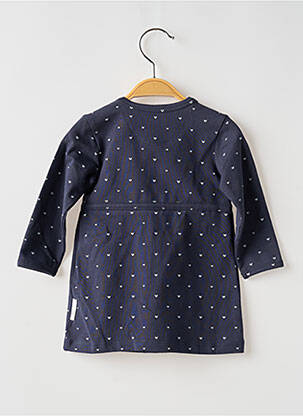 Robe mi-longue fermeture pressionnée manches longues bleu NOPPIES fille