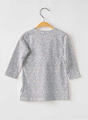 Robe mi-longue fermeture pressionnée manches longues blanc NOPPIES fille
