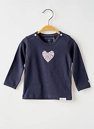T-shirt coupe cintrée manches longues bleu NOPPIES fille
