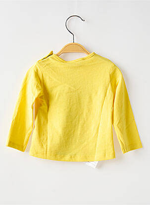 T-shirt coupe cintrée manches longues jaune BOBOLI fille