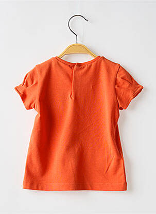 T-shirt coupe cintrée manches courtes orange MAYORAL fille
