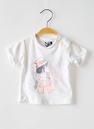 T-shirt coupe cintrée manches courtes blanc 3 POMMES fille