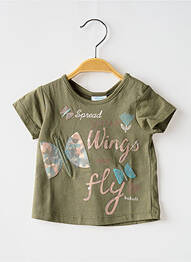 T-shirt coupe cintrée manches courtes vert BOBOLI fille