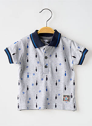 Polo stretch manches courtes bleu 3 POMMES garcon