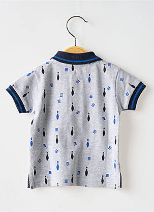 Polo stretch manches courtes bleu 3 POMMES garcon