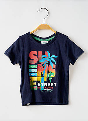 T-shirt stretch manches courtes bleu BOBOLI garçon