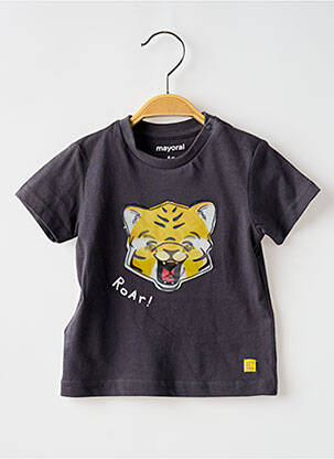 T-shirt stretch manches courtes gris MAYORAL garçon