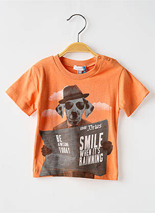 T-shirt stretch manches courtes orange ABSORBA garcon
