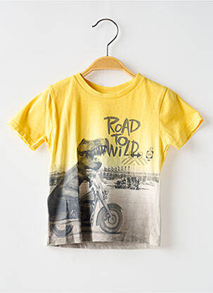 T-shirt stretch manches courtes jaune BOBOLI garcon