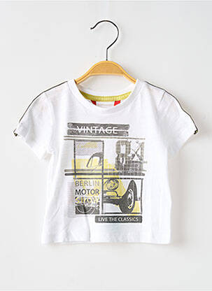 T-shirt imprimé fantaisie manches courtes blanc BOBOLI garçon