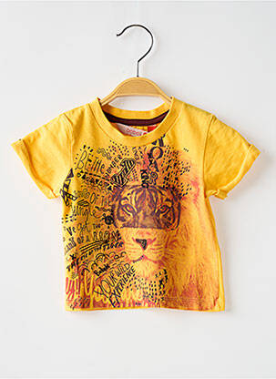 T-shirt imprimé fantaisie manches courtes orange BOBOLI garçon