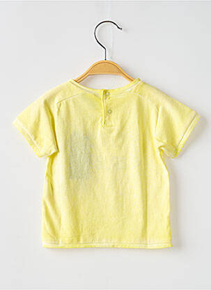T-shirt fermeture pressionnée manches courtes jaune 3 POMMES garçon