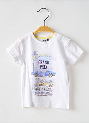 T-shirt stretch manches courtes blanc 3 POMMES garcon
