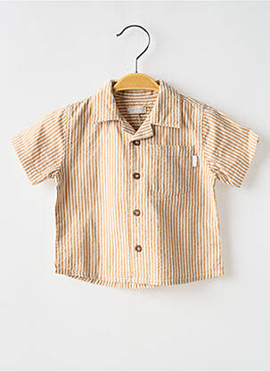 Chemise manches courtes poches marron NOPPIES garçon