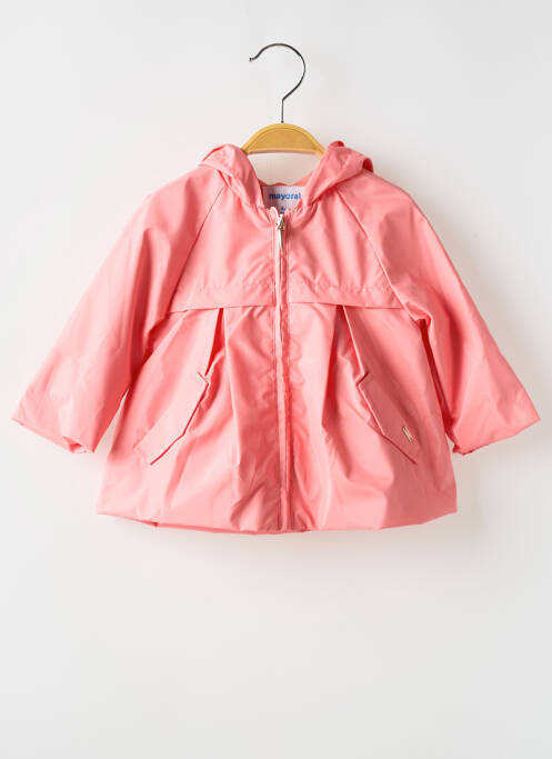 Imperméable poches a capuche rose MAYORAL fille