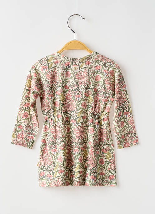 Robe mi-longue col rond manches longues rose NOPPIES fille
