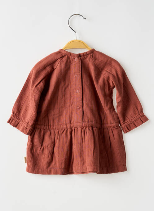 Robe mi-longue doublure manches longues orange NOPPIES fille