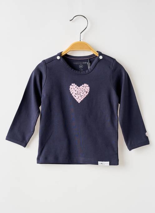T-shirt coupe cintrée manches longues bleu NOPPIES fille
