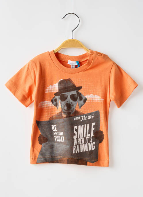 T-shirt stretch manches courtes orange ABSORBA garcon