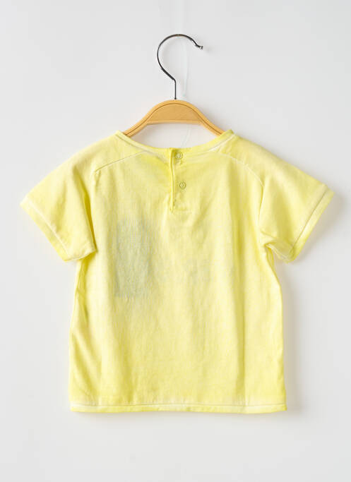 T-shirt fermeture pressionnée manches courtes jaune 3 POMMES garcon