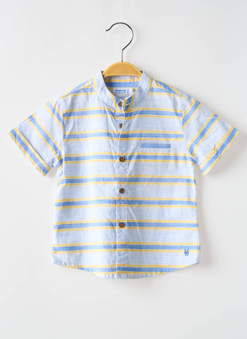 Chemise manches courtes poches bleu MAYORAL garcon