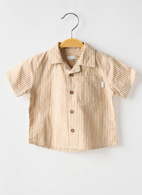 Chemise manches courtes marron NOPPIES pour garçon