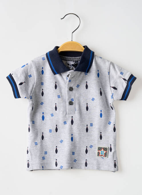 Polo bleu 3 POMMES pour garçon