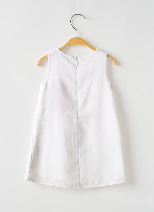 Robe mi-longue blanc 3 POMMES fille