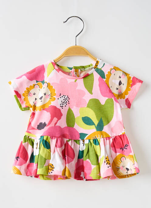 Tunique manches courtes rose MAYORAL pour fille