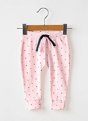 Pantalon slim bio taille élastique rose NOPPIES fille
